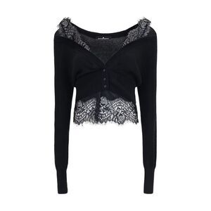 Ermanno Scervino Black Cashmere Women's Cardigan